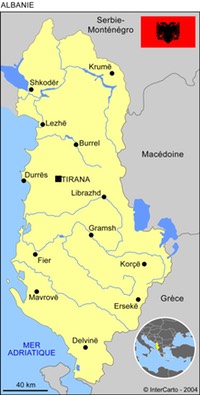 Albanie carte